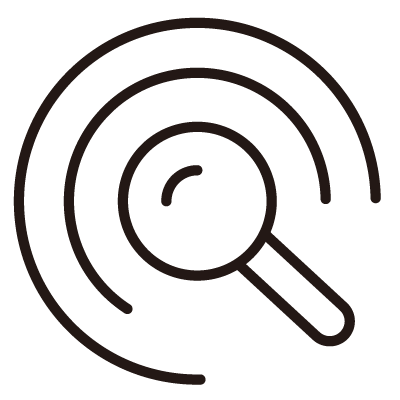 icon magnifying glass circle