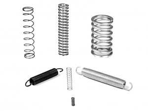 Custom metal springs manufactured for industrial equipment.